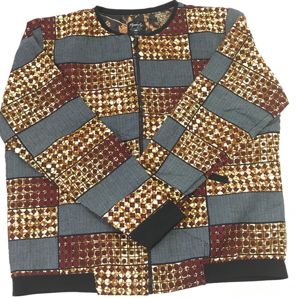 Men’s African Print Long sleeve Jacket - Picture 4 of 9